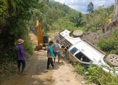 ชุมพร – รถถังน้ำตกเหวพลิกค่ำชาวสวนทุเรียนเดือดร้อนซ้ำแล้วซ้ำอีก