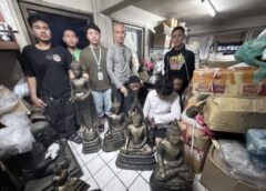 ปทุมธานี-สืบสวนธัญบุรีตามรวบ 3 โจรร้ายลักพระพุทธรูป 4 องค์ กลางดึกวัดเขียนเขตพระรามหลวง